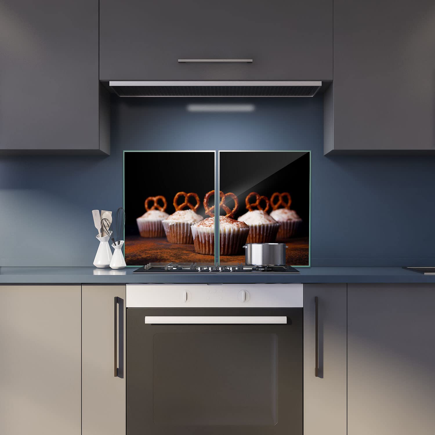 decorwelt Placa para Cubrir la vitrocerámica, 2 Piezas, 2 x 40 x 52 cm, para cocinas de inducción, Color marrón
