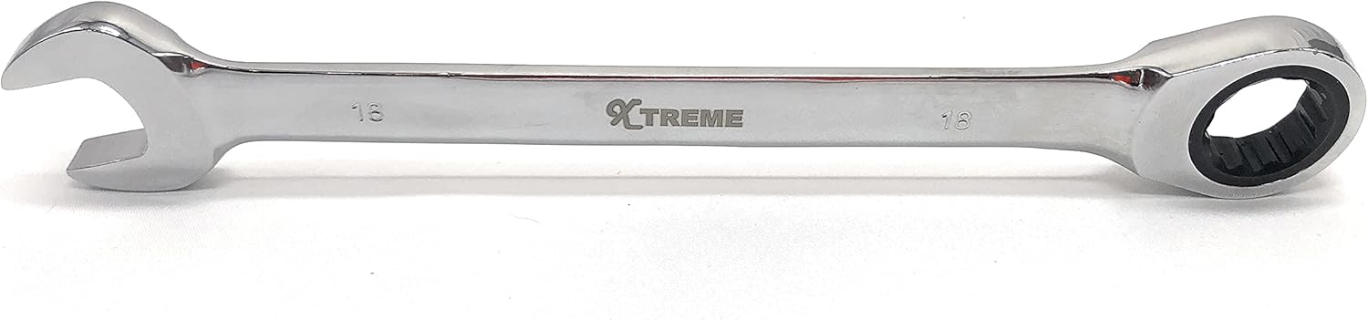 Xtreme Tight Spot Ratchet Wrench with 5° Movement and Hardened, Polished Steel for Projects with Metric Tight Spaces (17mm)