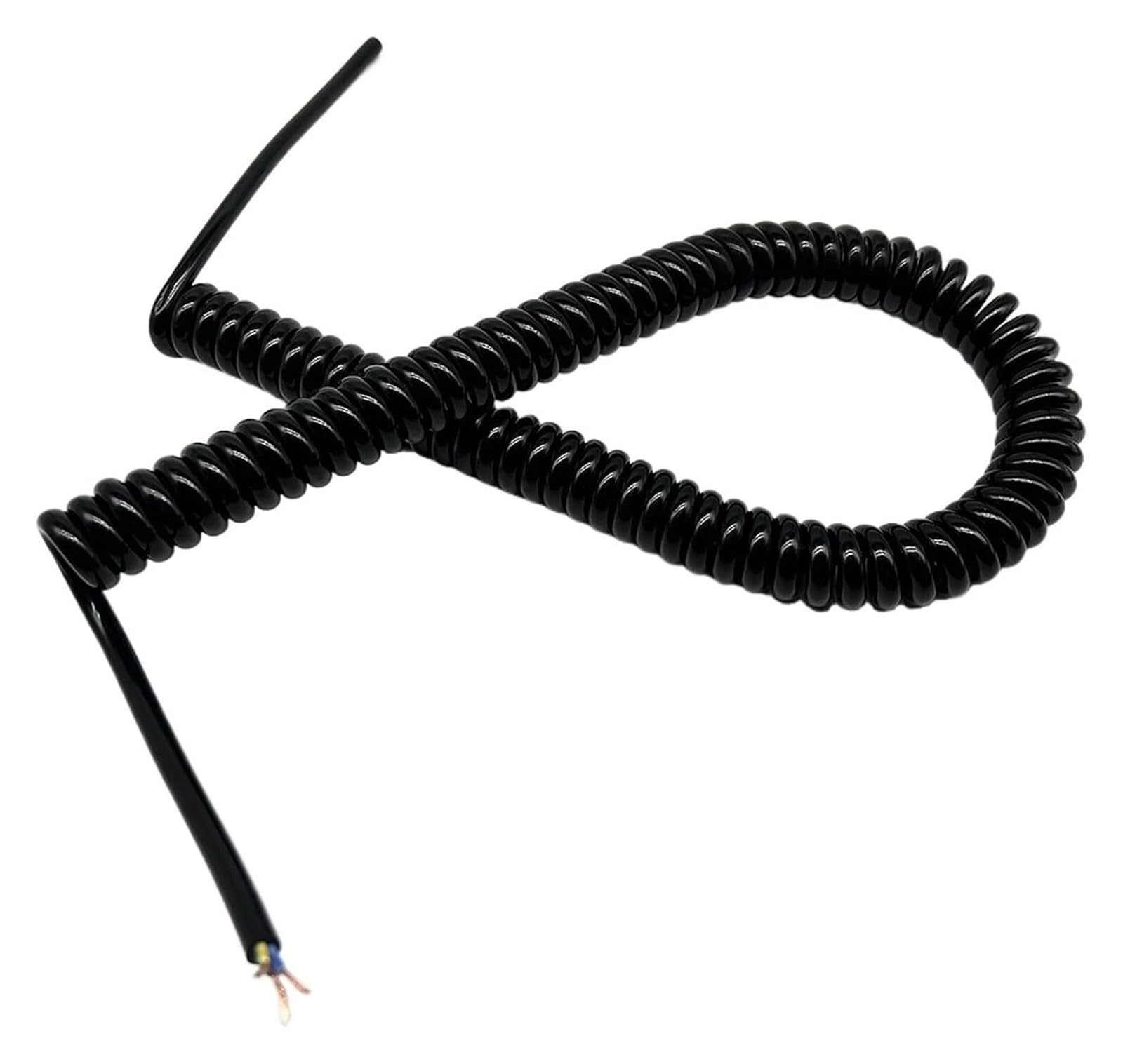 Kabel telefoniczny Przewód spiralny spiralny, 3-żyłowy, kwadratowy, 0,7 mm, 2,5 metra, 5 metrów, 7,5 metra, średnica zewnętrzna 6 mm, 9 mm, rozciągliwy, elektryczny(Stretch 1.2 meter)