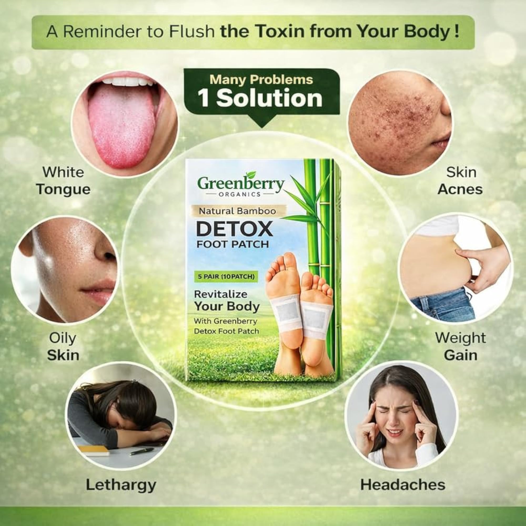 Herbal Detox Foot Patch Pads for Body Cleanse