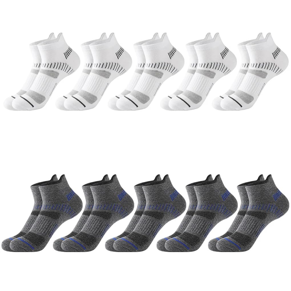 Dninmim 10 Paare/los Männer Casual Sport Laufen Socken Schützende Knöchelsocken Dünne Fitness Kurze Socken