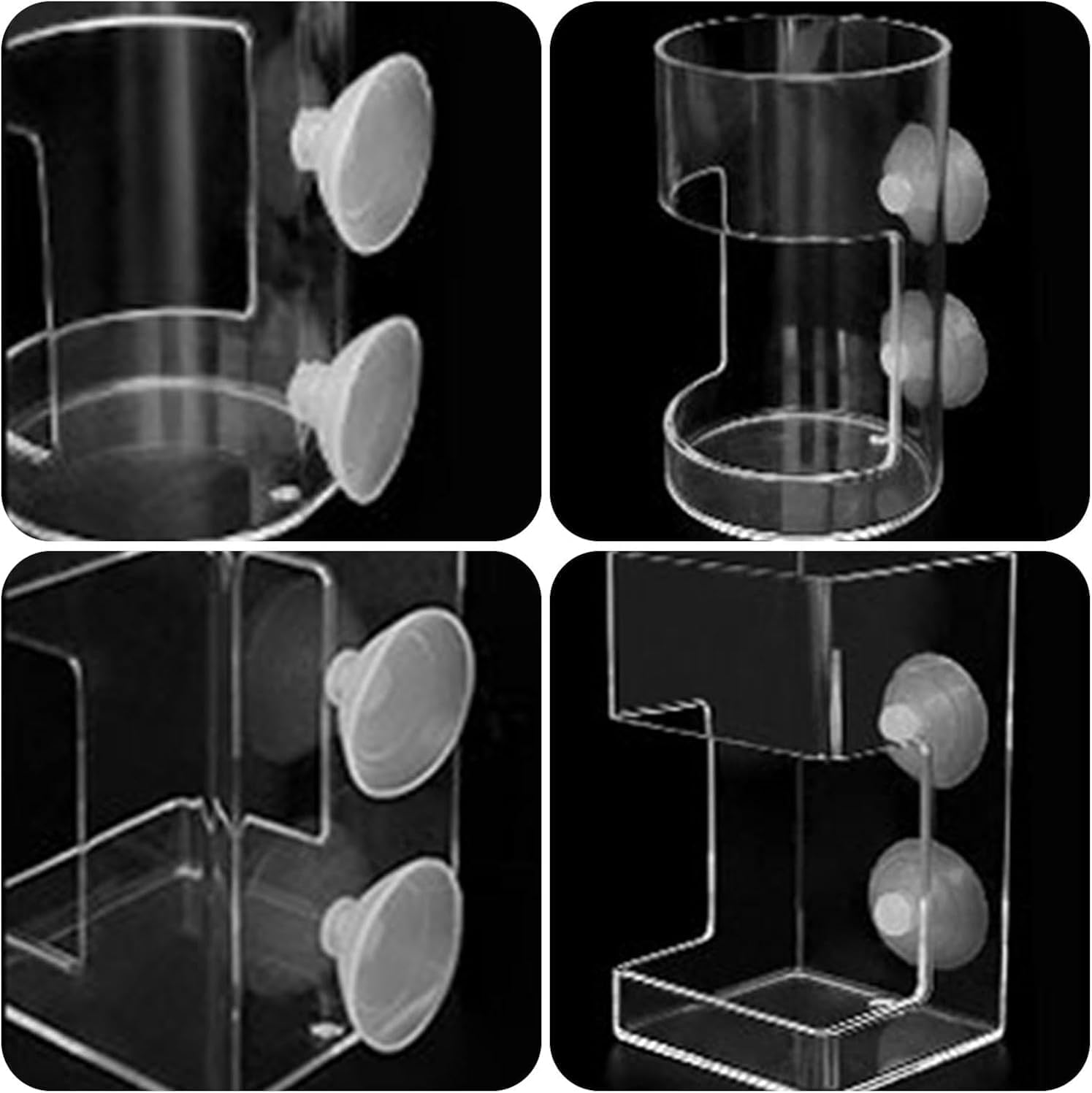Clear Betta Fish Feeder, Feeding Tube, Tube Shrimp, Shrimp Feeding Dish, Betta with Suction Cup, Transparent Aquarium Bird - Image 2