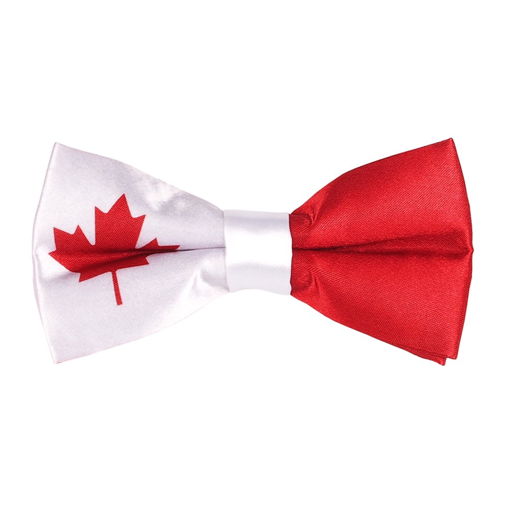 cravateSlim Canadian Flag Bow Tie - Canada Flag Maple Leaf