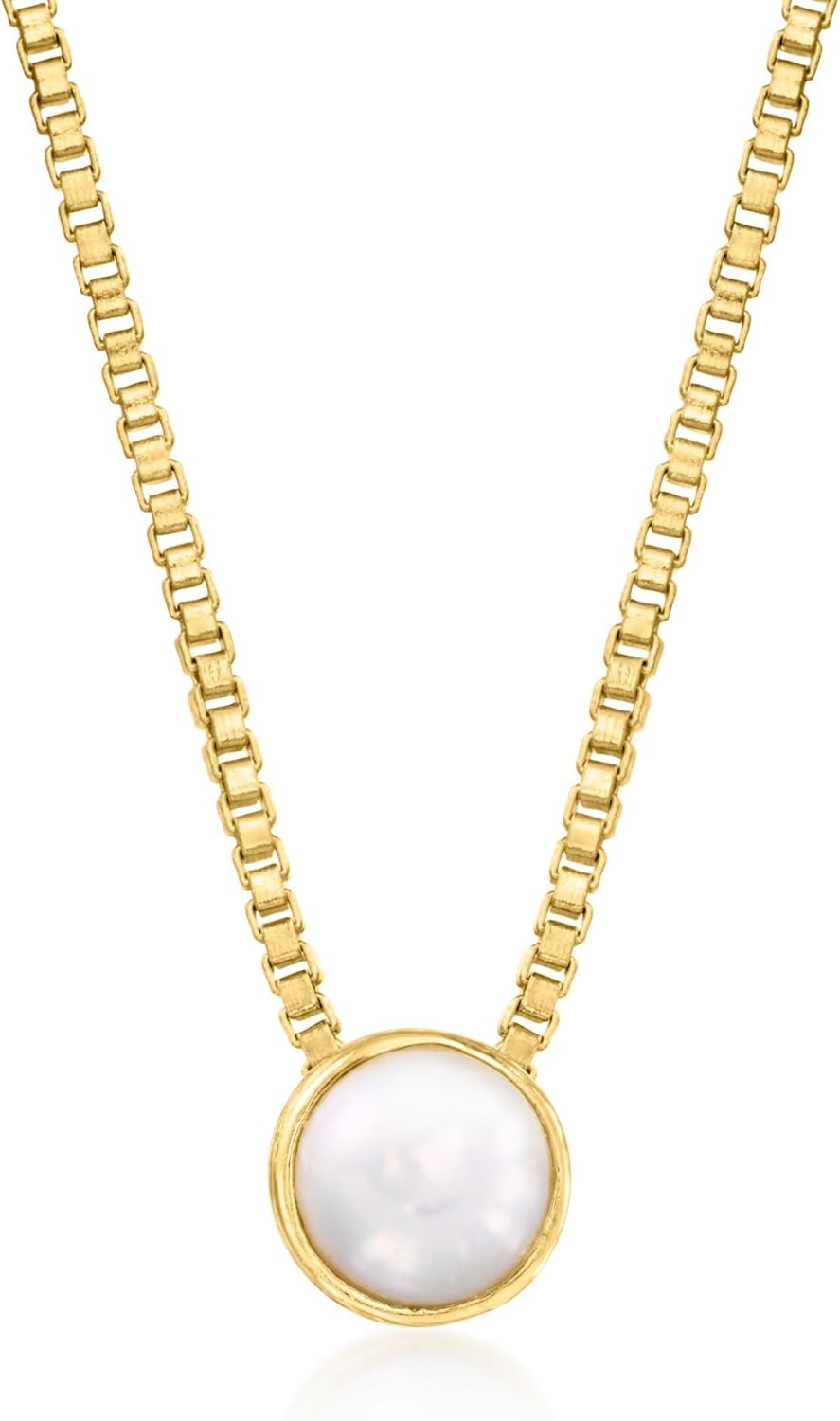 Ross-Simons Bezel-Set Birthstone Necklace in 18kt Gold Over Sterling