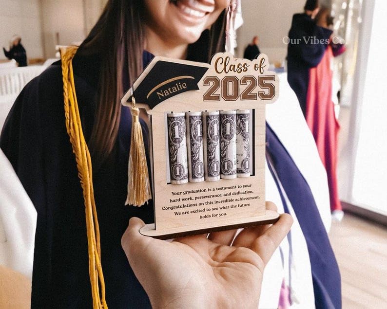 Personalized Graduation Money Holder 2025, Graduation Gift Card Holder, Graduation Cards Money Holder, Money Holders for Graduation Gifts, Graduation Cash Holder, Wooden Money Holders3