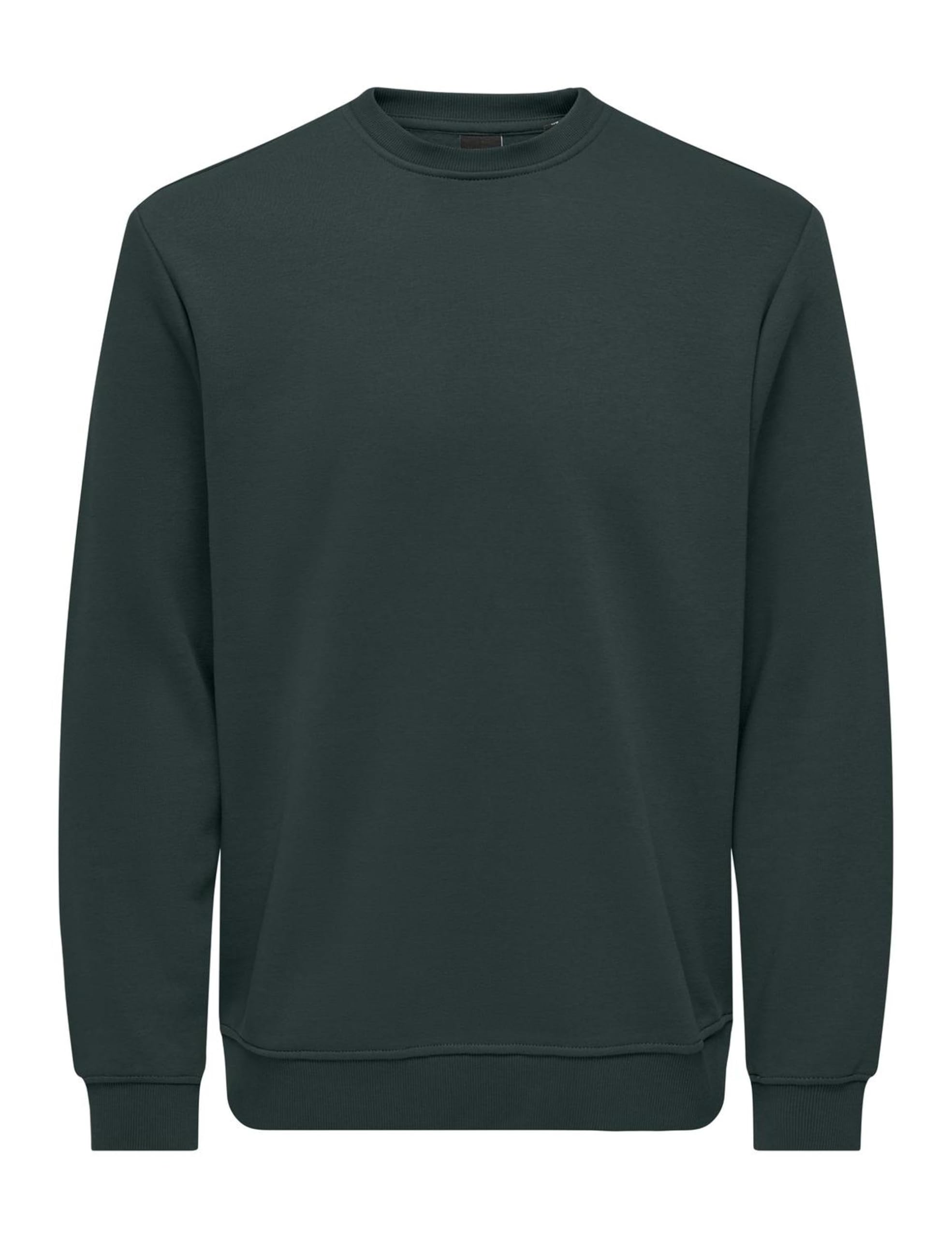 ONLY & SONS Men's Onsconnor Reg Crew Neck Sweat Noos Sweatshirt, Darkest Spruce, L