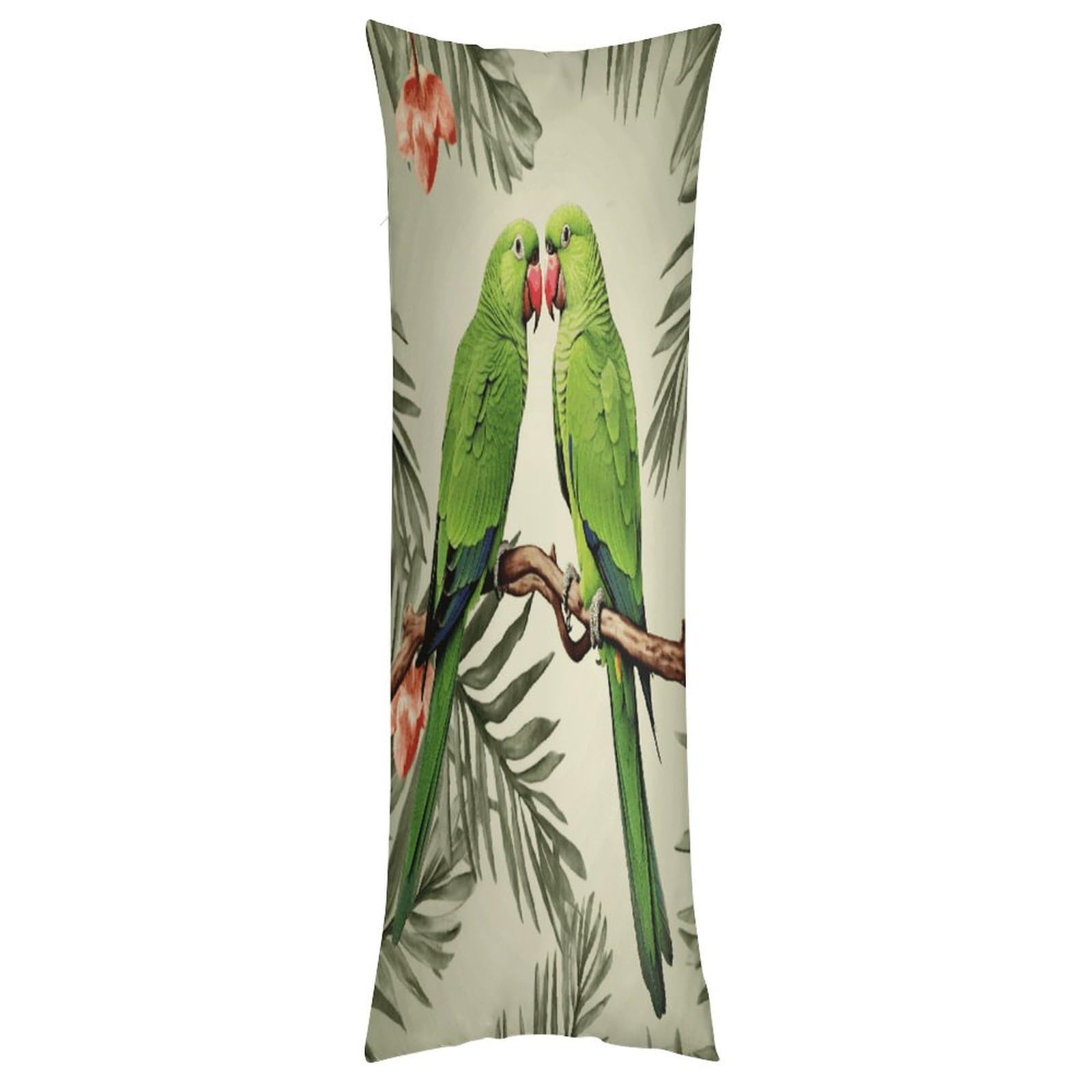 FekiLoot Couple Parrots Olive Throw Pillow Cover Soft Pillowcase with Hidden Zipper Lumbar Decorative Throw Pillow Covers Luxury Cozy Pillows Shams Rectangle Cushion Cases