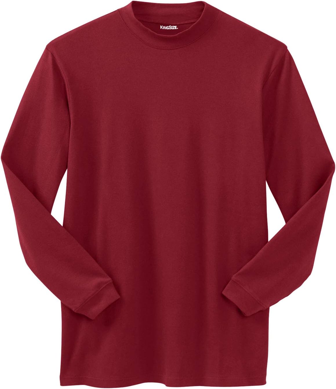 KingSize Men's Big & Tall Mock Turtleneck Long-Sleeve Cotton Tee