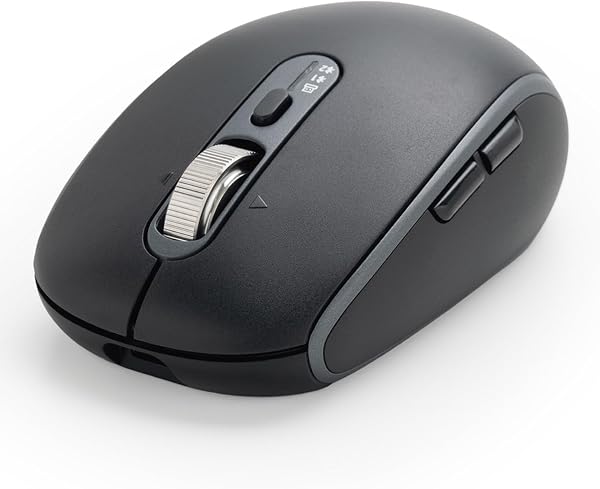 エレコム ワイヤレスマウス Precisionist プレシジョニスト 静音 充電式 Bluetooth 無線2.4GHz 8ボタン マルチペアリング 3台 チルトホイール付 高性能IR LEDセンサー搭載 Mサイズ 2年保証 ブラック M-PN10MBMSABK - 1