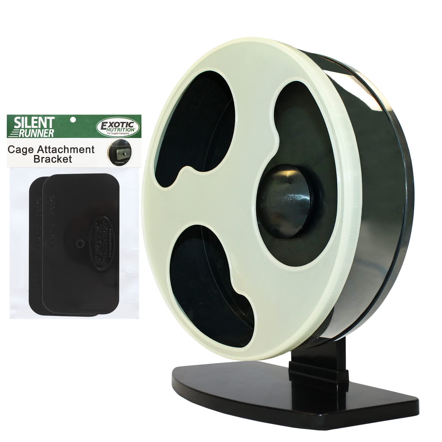 Silent Runner Glow Wheel - 12" Regular - Exercise Wheel + Cage Attachment - Silent, Fast, Durable Exercise Wheel - Sugar Gliders, Hamsters, Female Rats, Mice & Small Pets