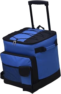 predolo Rolling Cooler Cart Cooler Bag Insulated Collapsible Cool Bag Wheeled Cooler for Camping