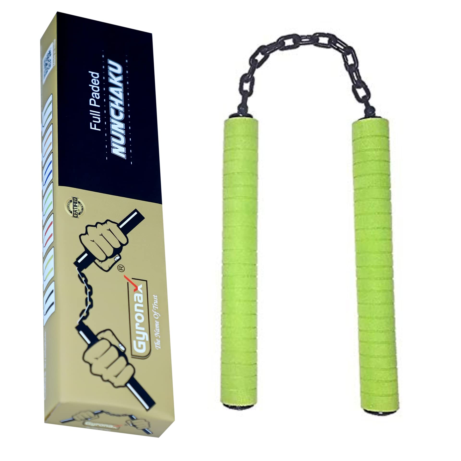 Gyronax Foam Nunchaku, Green Color Handle 10” with 9” Green Metal Chain,Pack of 1,(Martial Arts Weapon & Equipment nanchaku) (B07QBCM3R2) Amazon Price History, Amazon Price Tracker