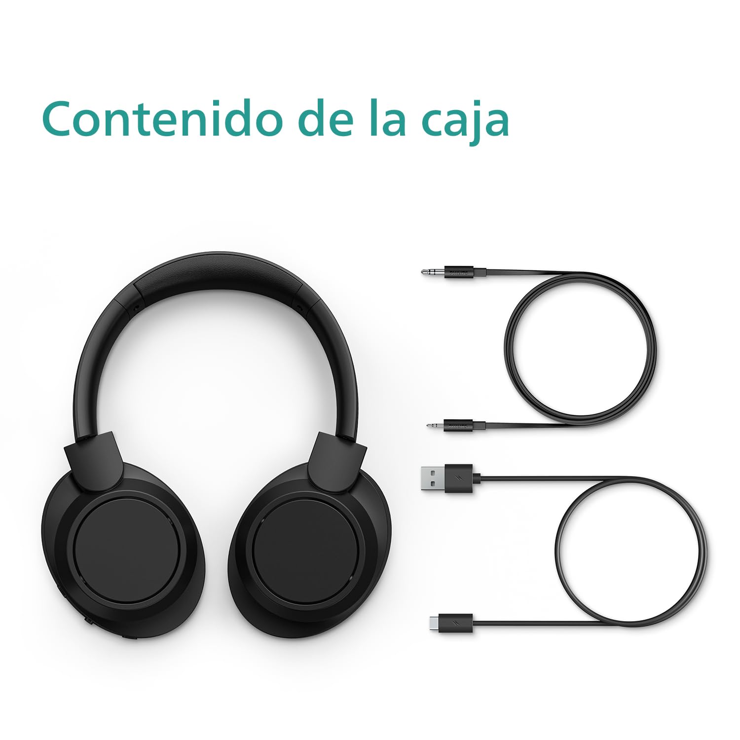 Philips Audio TAH6509BK/00 Auriculares Over-Ear inalámbricos Bluetooth con ANC, Compatible con asistentes de Voz, hasta 70 Horas de reproducción de música - Negro