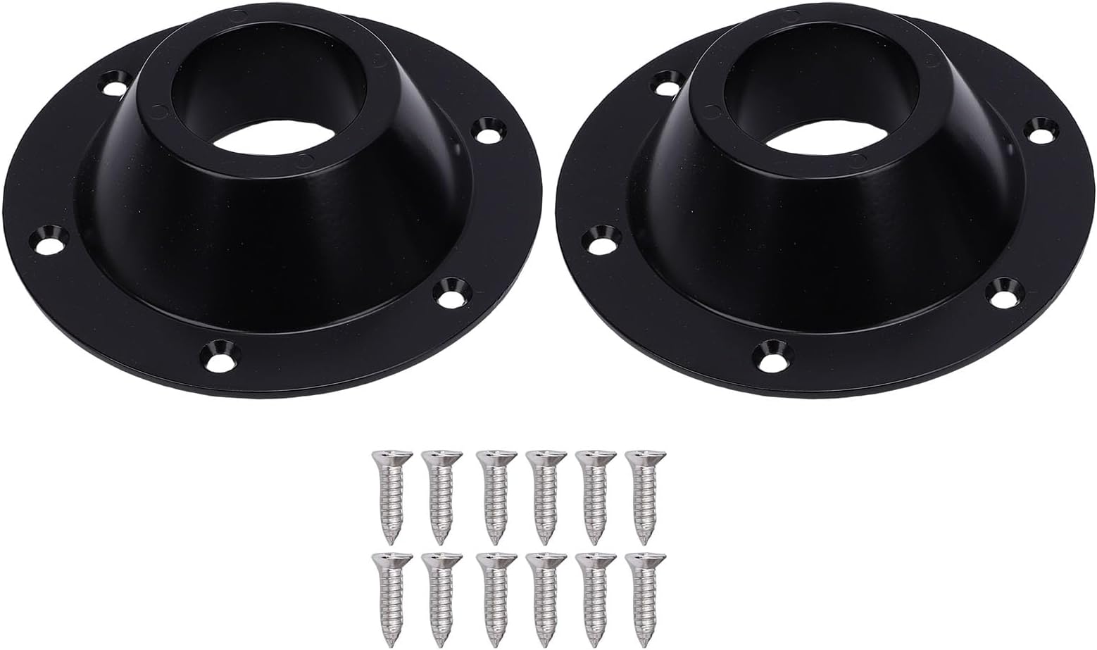 3" Socket Floor Flange, 2pcs ABS Leak Proof RV Toilet Flange Replacement for 300 310 320, OEM 385345892, Includes 12 Screws