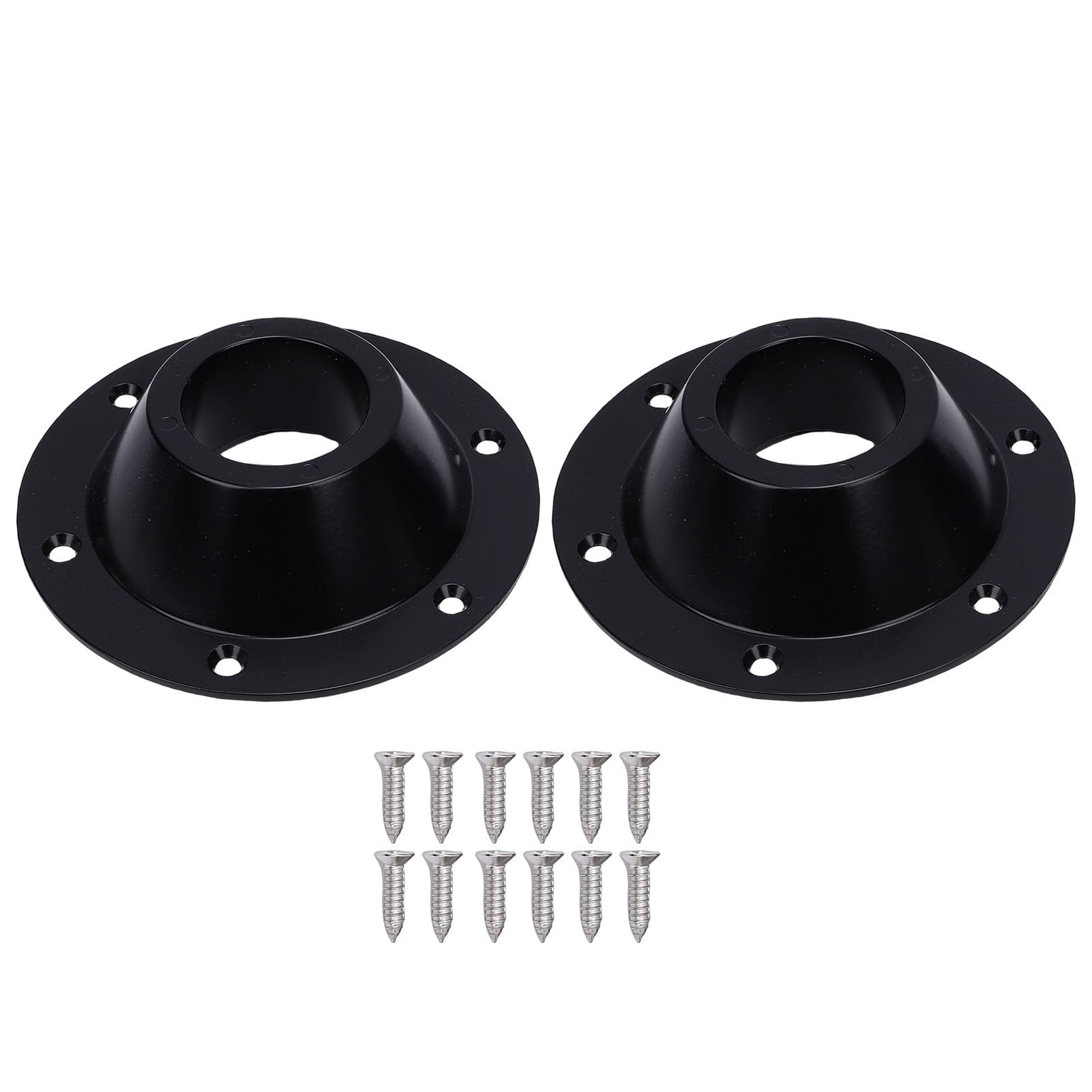 3" Socket Floor Flange, 2pcs ABS Leak Proof RV Toilet Flange Replacement for 300 310 320, OEM 385345892, Includes 12 Screws
