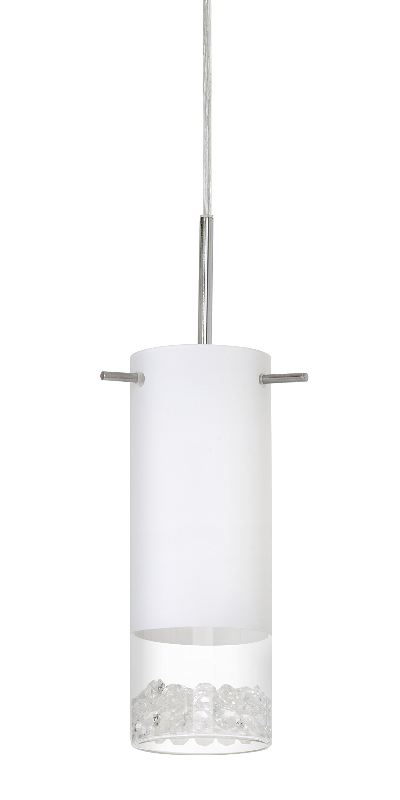 Briloner Leuchten Lampa wisząca LED, lampa wisząca, lampa do salonu, lampa wisząca, lampa do jadalni, lampa stołowa, lampa do jadalni, lampa stołowa, lampa do jadalni, lampa do salonu, szkło częściowo matowe z kryształowym wyglądem