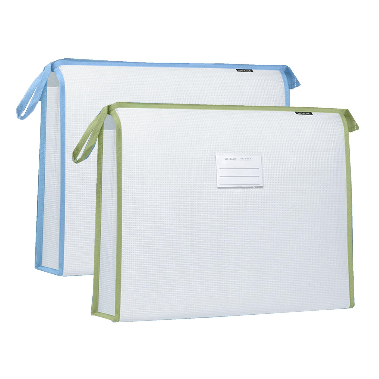 Oaygat 2 Pack A3 Plastic Wallets Folders Zipped Document Wallets File Folders Large Capacity Document Folders PocketsWaterproof Travel Storage Pouch Transparent School Book Bag Envelopes Mesh File Bag
