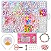 600pcs,Perles Enfant, Bracelet Bricolage Perles Set Colliers Perle Enfants pour Alphabet Poney, Kit de Fabrication de Bijoux Art Crafts Jouets Perle Kinder Perlen