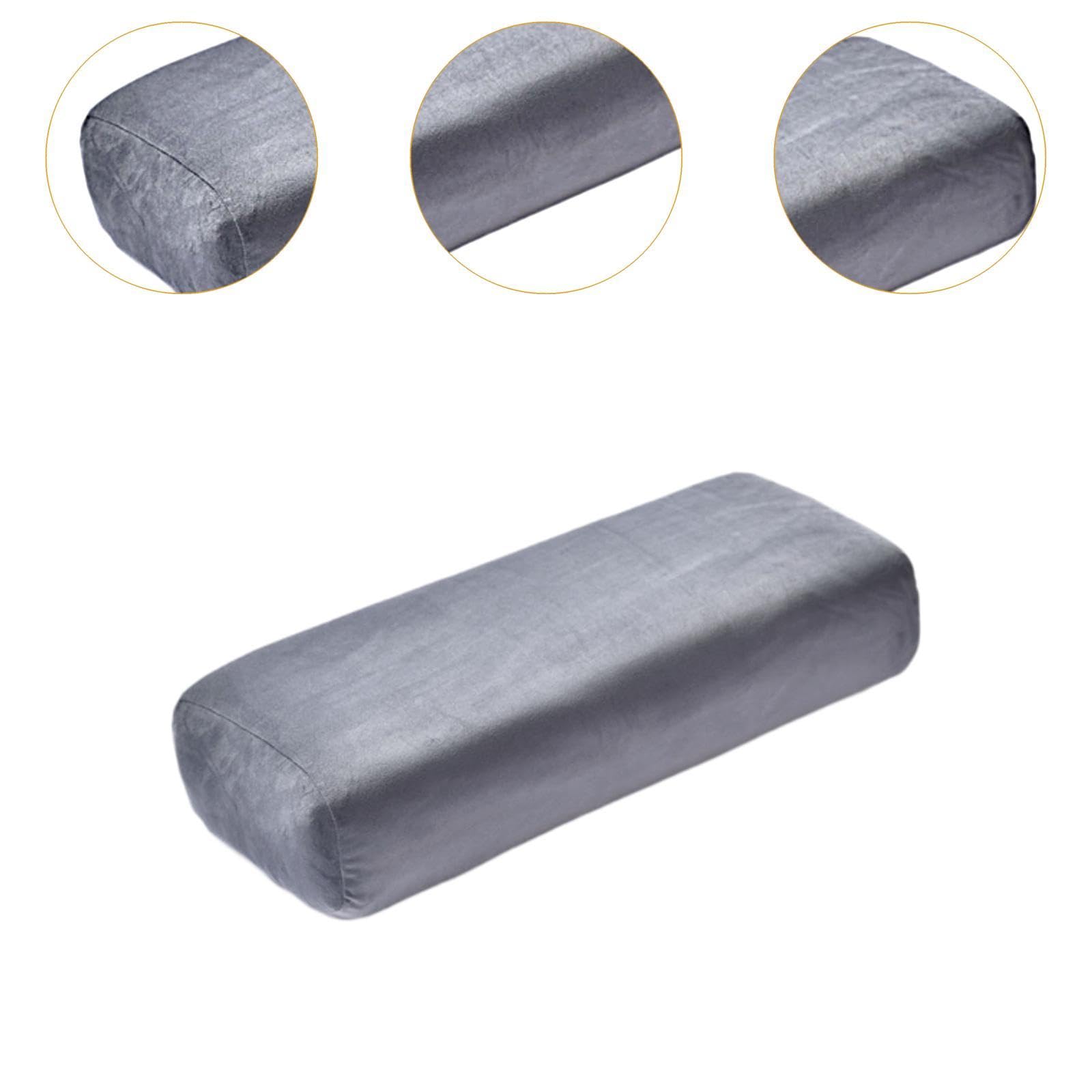 Fancyes Yoga Bolster Pillow, Cushion with Carrying Handle, for Meditation Support Yoga Pillow, Gray