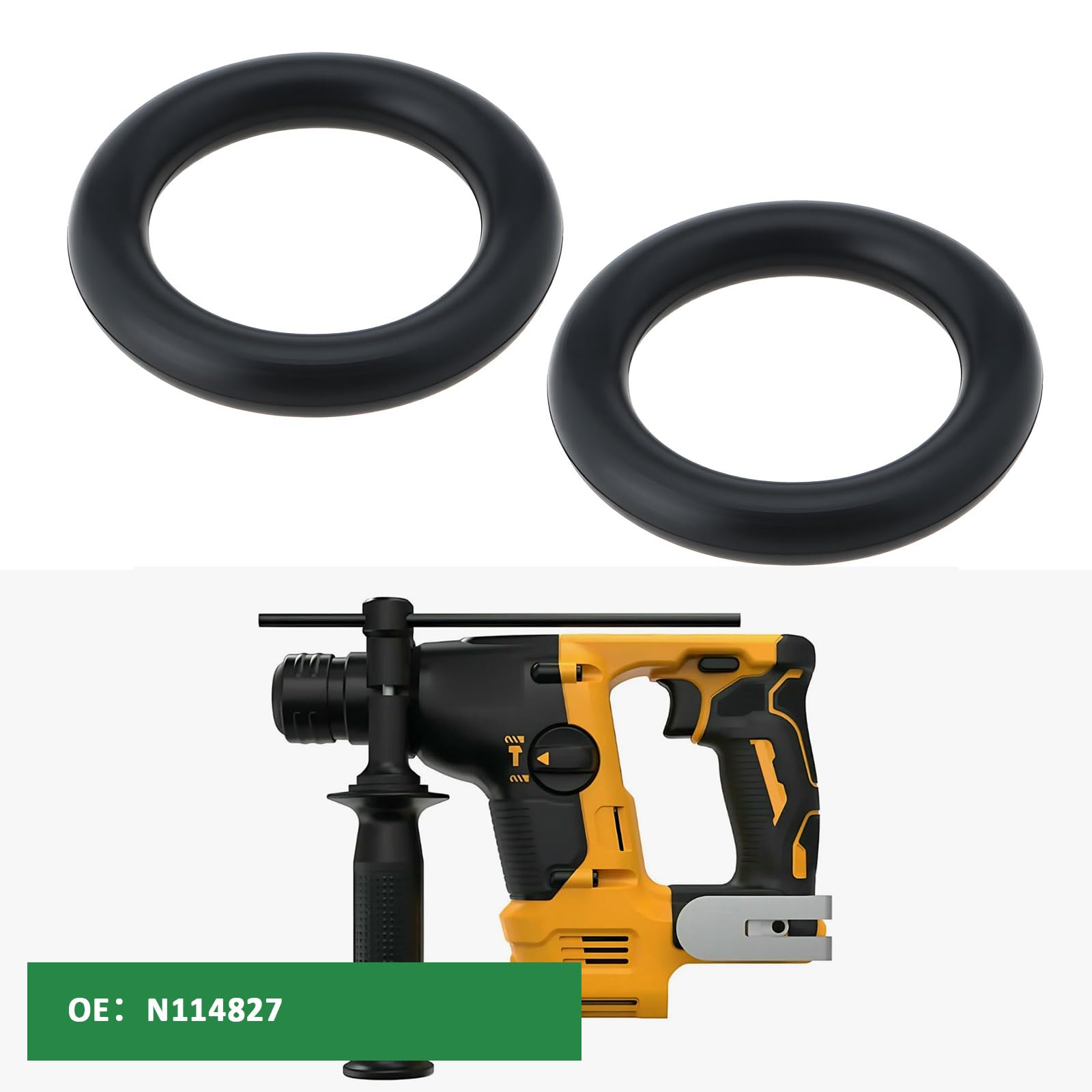 Lot de 10 joints toriques dynamiques N114827 19 mm x 13 mm x 3 mm compatibles avec DEWALT DCH143/DCH253/DCH243