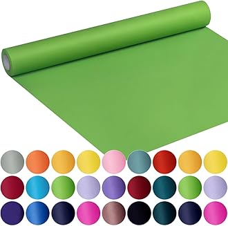 SMART&CASUAL 17.8" x 760" (63') Medium Green Kraft Craft Paper Roll for Gift Wrapping Bulletin Board Bouquet Flower Kids Art Packing Parcel Table Covering 80GSM 55LB (Medium Green, 17.8" x 63')