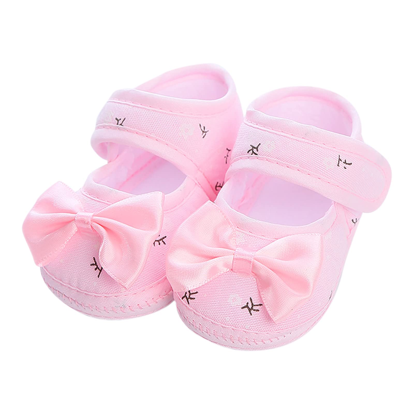Spring and Summer Children Infant Toddler Shoes Girls Floor Sports Shoes Solid Color Bow Toddler Size 8 Tennis Shoes (Pink, 4.5 Infant)