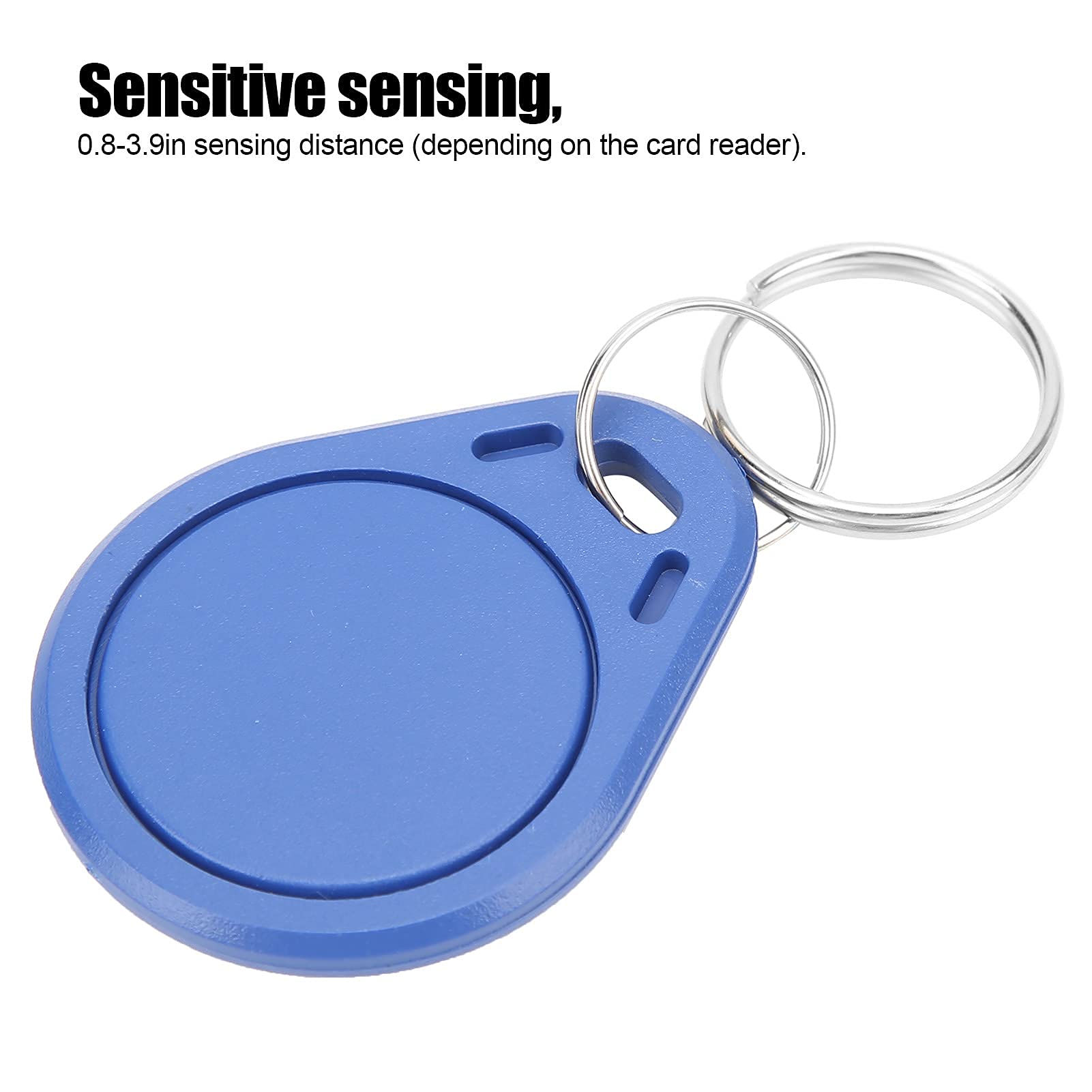 Cyrank 10PCS 125KHz RFID Key Fobs, Rewritable Proximity Id Card Token Tag Keypad Card for Door Entry Access Control System Blue - Image 3
