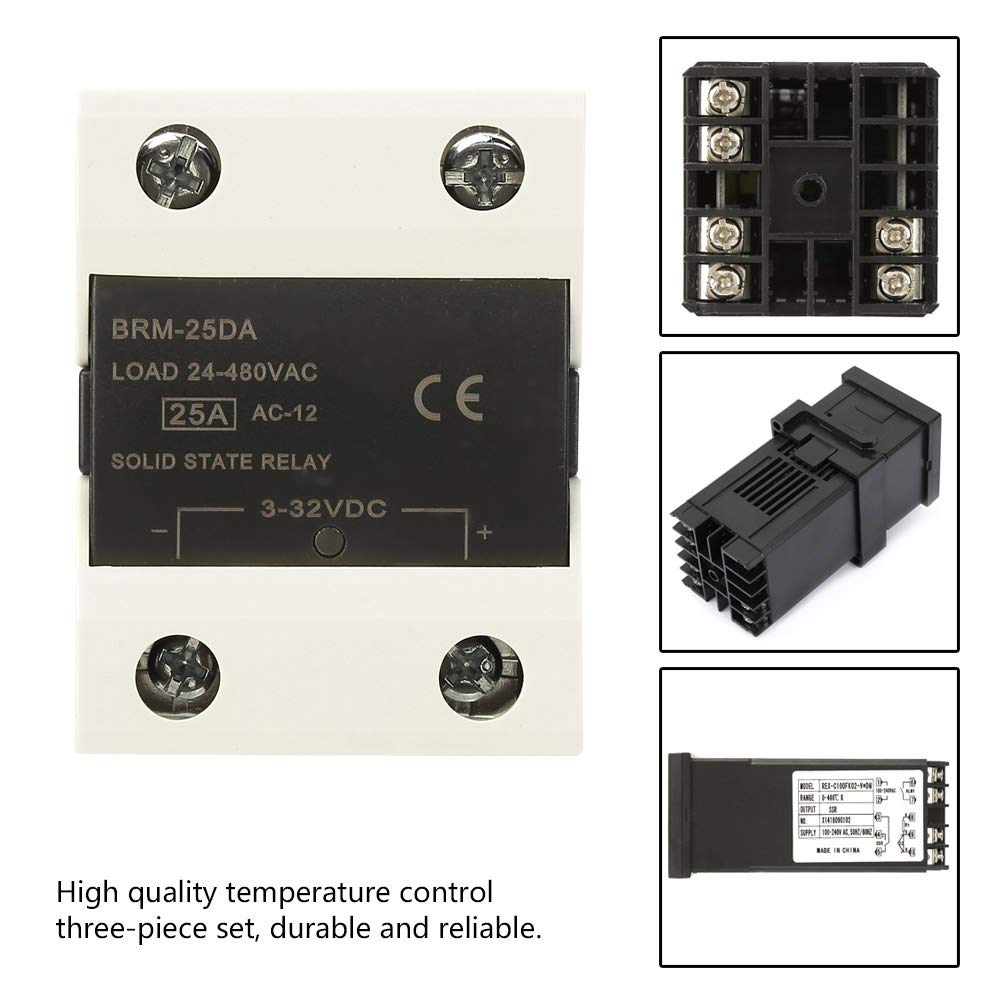PID Temperature Controller, AC110 240V Digital PID Temperature Controller Kits Thermocouple Temperature Controllers 4