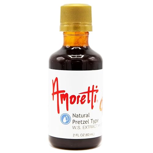 Amoretti - Extracto natural tipo pretzel soluble en agua de 2 onzas - Altamente concentrado y perfecto para pasteles, salados, elaboración de