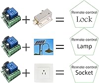 Vista 5 de QIACHIP Interruptor de control remoto inalámbrico universal de 433 MHz, CC 12 V, 1 canal, módulo receptor de relé, transmisor RF, palanca momentánea