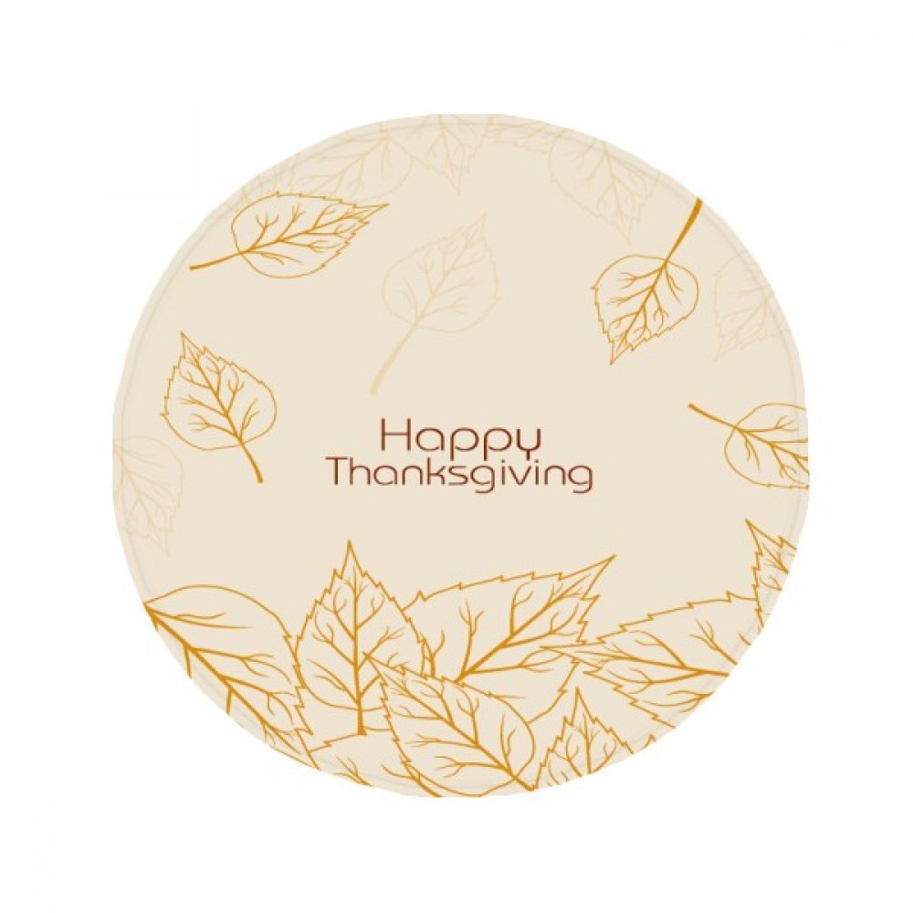 Tapis de sol rond motif Thanksgiving de 80cm pour cuisine et salon