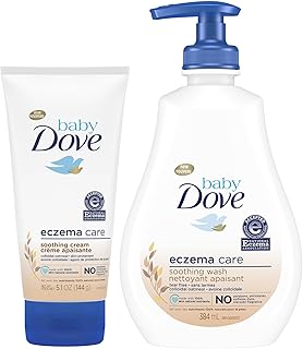 Dove Baby Skin Care Bundle – Colloidal Oatmeal Derma Care Soothing Wash and Eczema Relief Calming Cream, Fragrance Free (2 Price In India