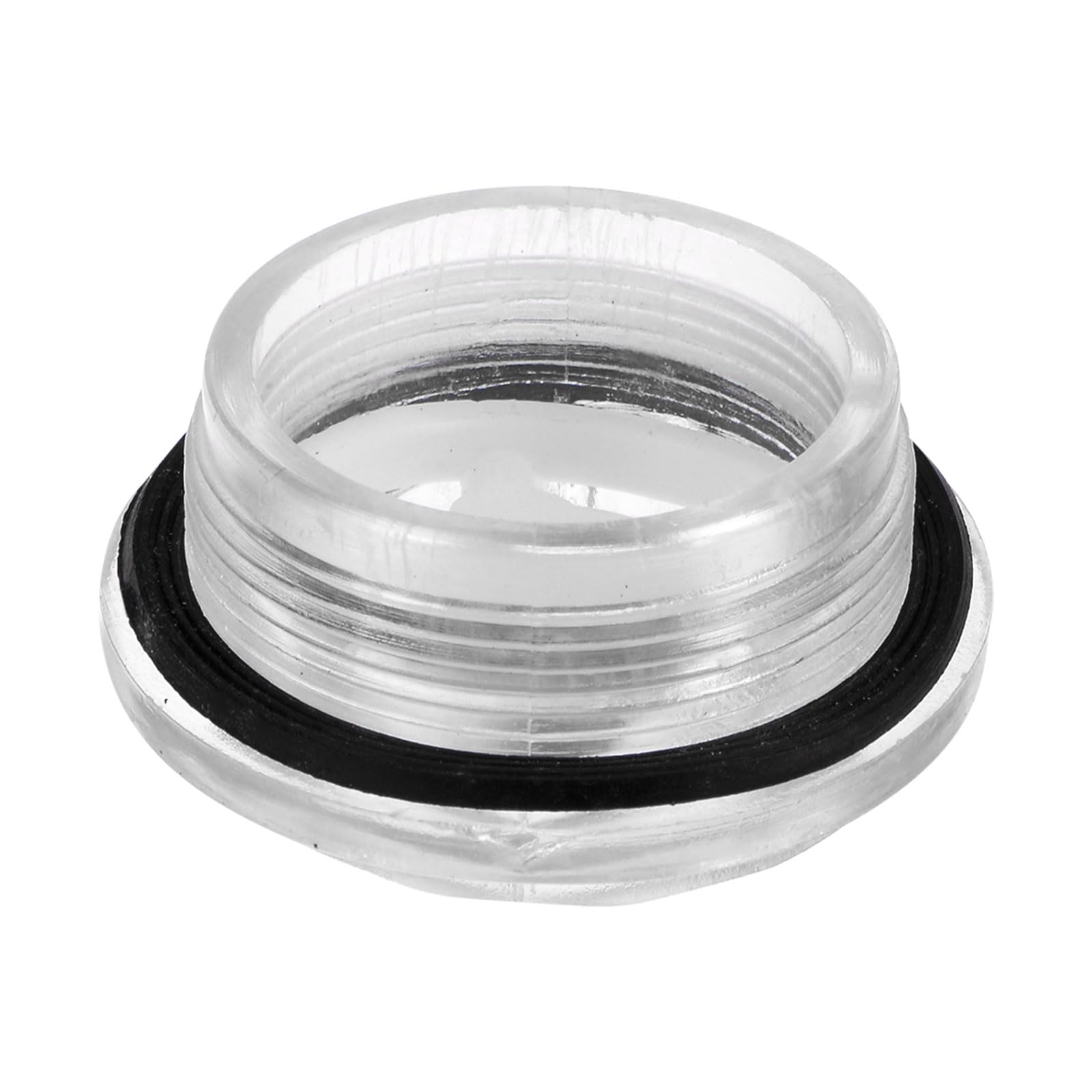 HARFINGTON Air Compressor Oil Sight Glass M42 x 1.5mm Male Threaded Liquid Level Gauge Plastic Hex Head Oil Indicator Window with O-Ring for Air