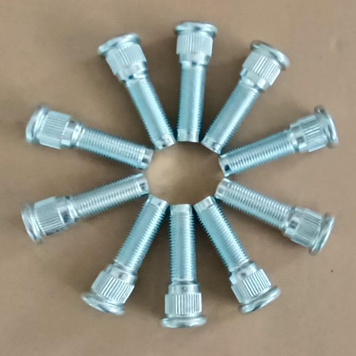 10pcs Wheel Lug Stud 610-569 1/2-20 0.627 in. Knurl 1.9 in. Length Replacement for Jeep Wrangler JK, Wrangler, Liberty, Dodge Nitro