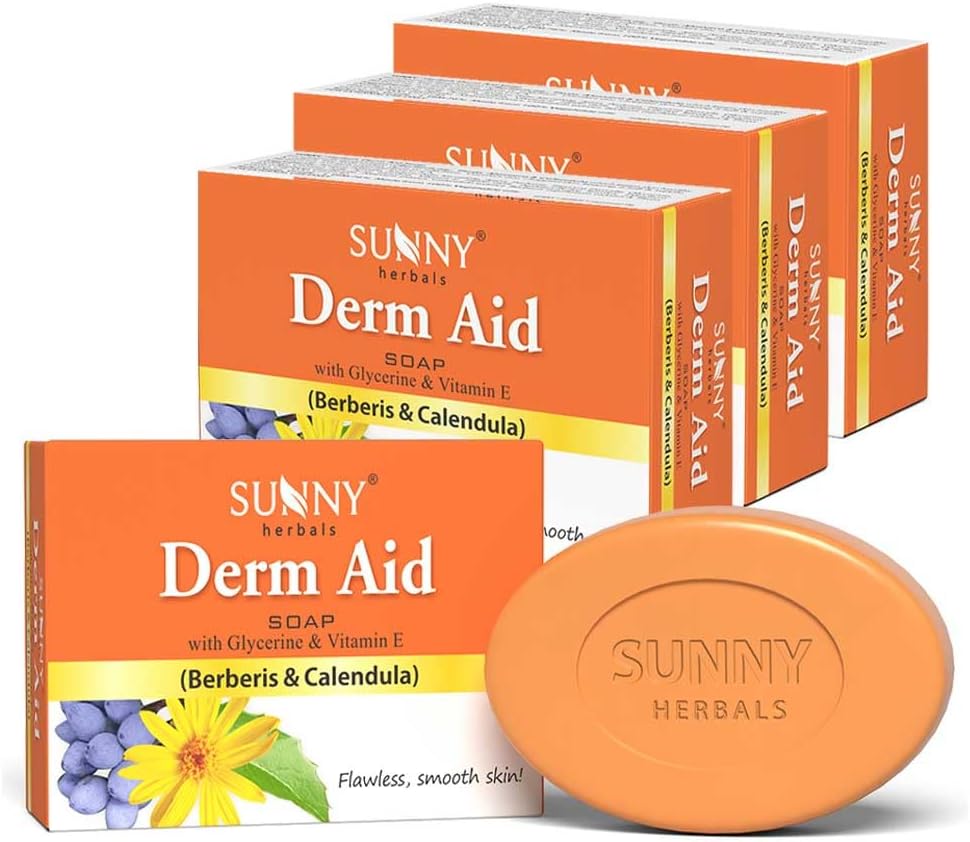 Herbals Derm Aid Soap | Gentle on Sensitive Skin | Herbal Formula | For Daily Use | Clean & Clear Skin Naturally, 75 gm (Pack of 4)