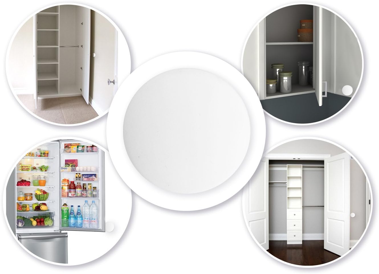 WALL DOOR STOP 3M Door Knob Bumper & Wall Protector. Sound Dampening Self-Adhesive Door Stop (White, 12) : Office Products