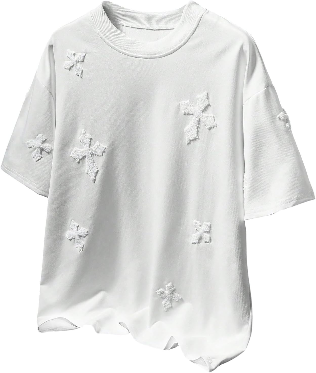 Verdusa Men's Y2k Basic Tees Streetwear Casual Drop Shoulder T Shirts