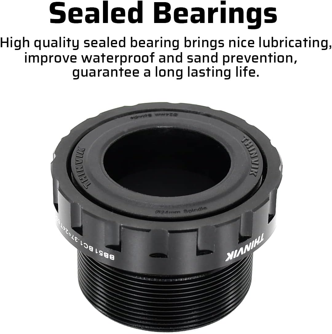 Thinvik Bottom Bracket, BSA 68-73mm English for 24mm Spindle Crank,Compatible with Shimano Crankset