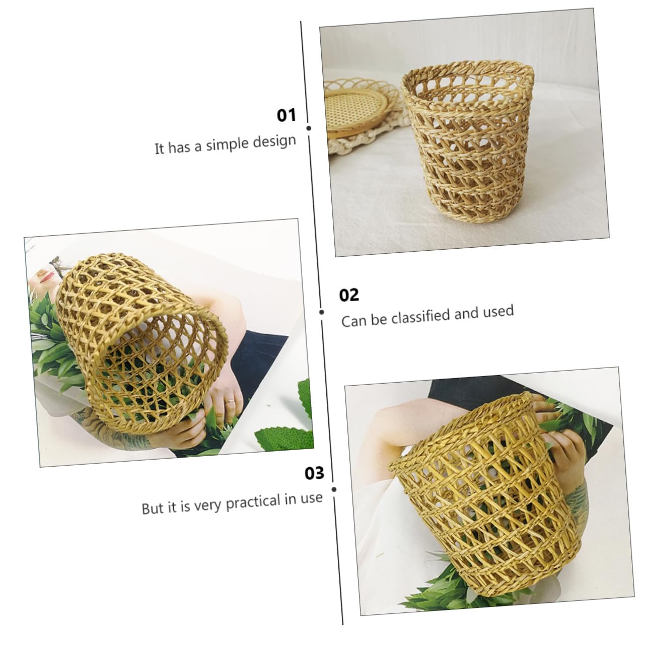 LABRIMP 6piezas Fundas para Tazas De Tejidas Mano Aislantes Térmicos De De para Bebidas Diseño Rústico y Natural