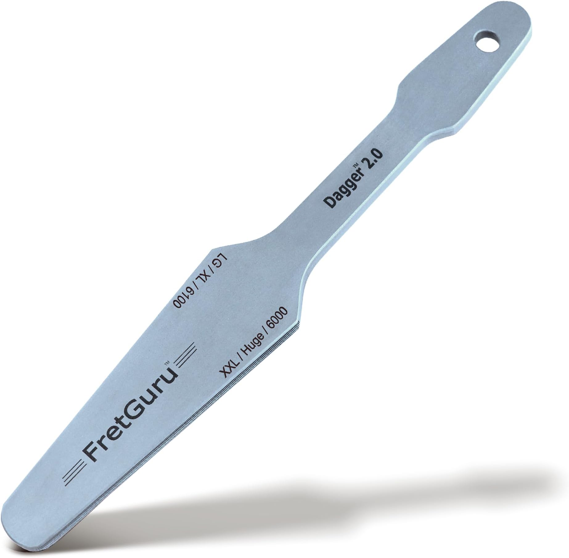 FretGuru Guitar Fret Crowning File - Dual Sided Dagger 2.0 - LG/XL and XXL/HUGE - Ideal for Frets between .095" to .118" wide - Professional Luthier Tool for Electric and Bass Guitars