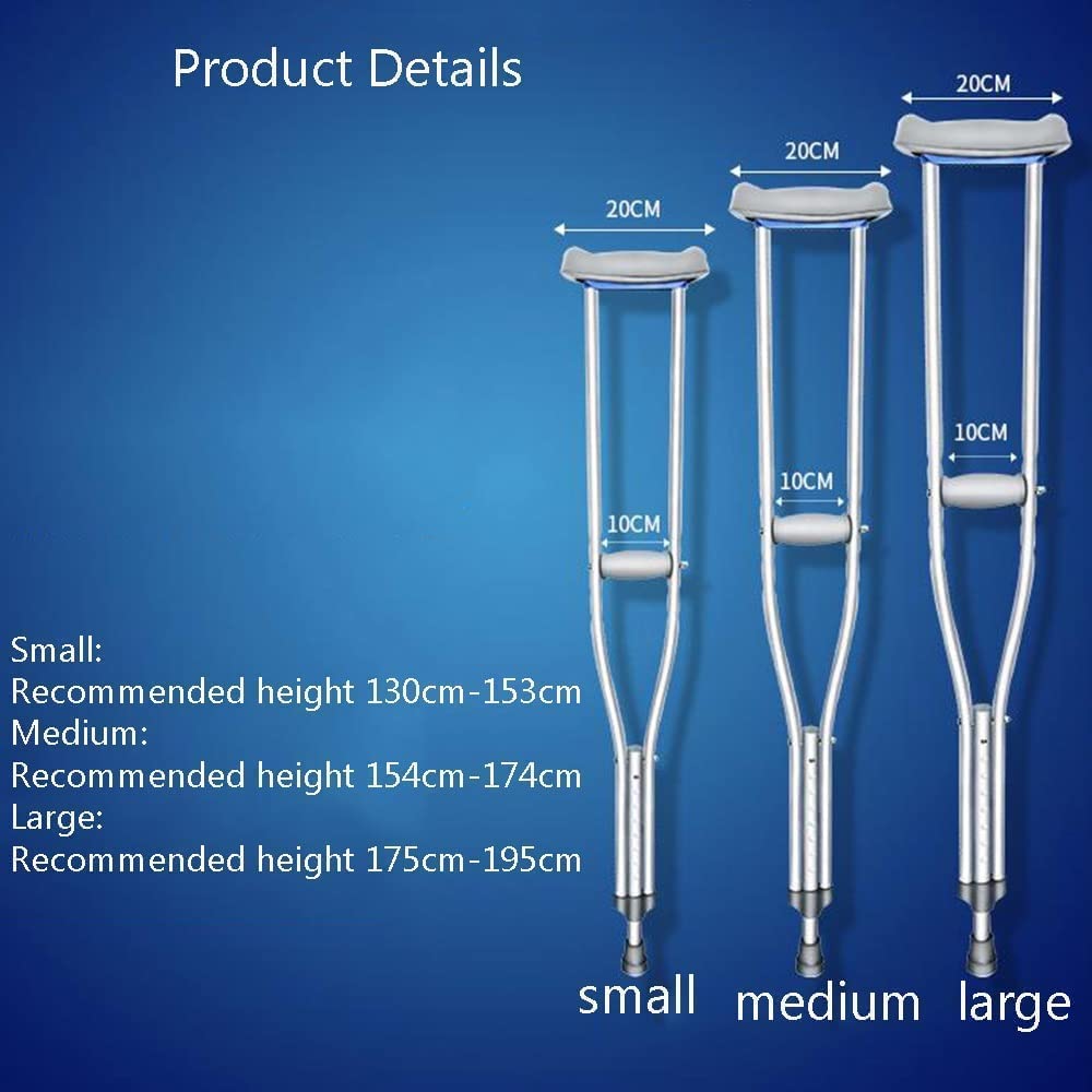 PAASHE Muletas Bastones para Caminar de Acero Inoxidable Adecuado para un Rango de Altura de 130-195 cm Bastones para Caminar Bastones Carga máxima 100 kg