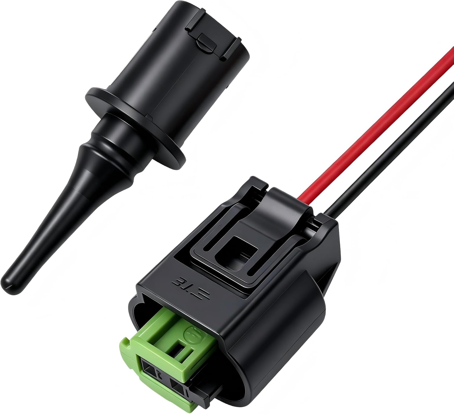 HiSport Outer Ambient Air Temperature Sensor & Plug - Compatible with Mercedes-Benz C E CLK CLS GLK Smart Freightliner Sprinter 2500 3500 2007-2017 - Replace 0005428418