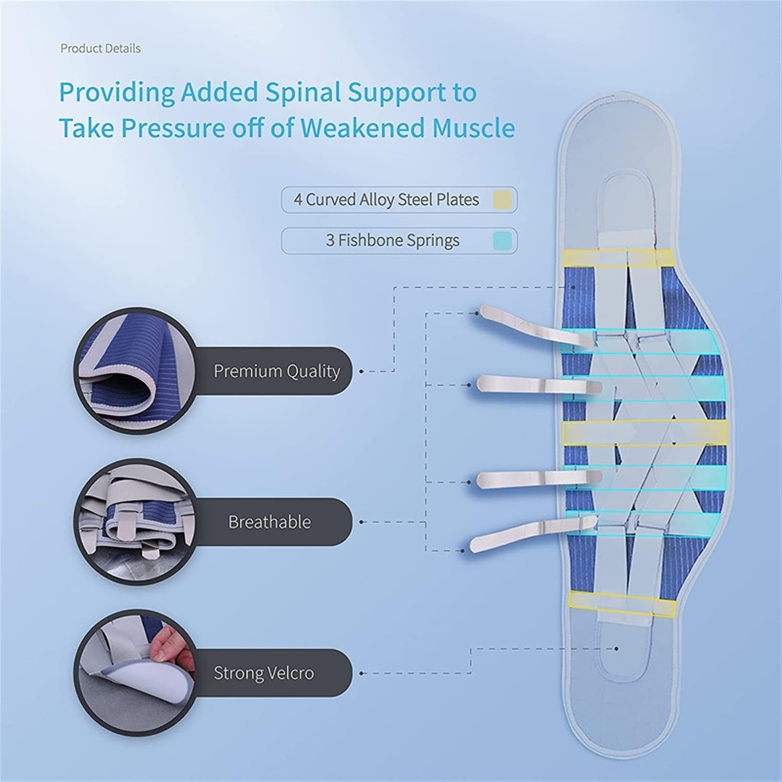 Faja Lumbar Ajustable Faja Lumbar Descompresion Alivio Lumbar Corsé Cinturón para Hernia De Disco Ciática Escoliosis con 3 Almohadillas(XL)