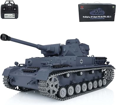 Toucan RC Hobby Henglong 1/16 7.0 Customized Panzer IV F2 RTR RC Tank 3859 Metal Tracks Wheels BB Airsoft that Shooting BB Bullets