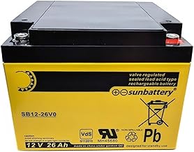 Sun Battery SB12-26V0 AGM Lead Battery with VD 12 V 26 Ah