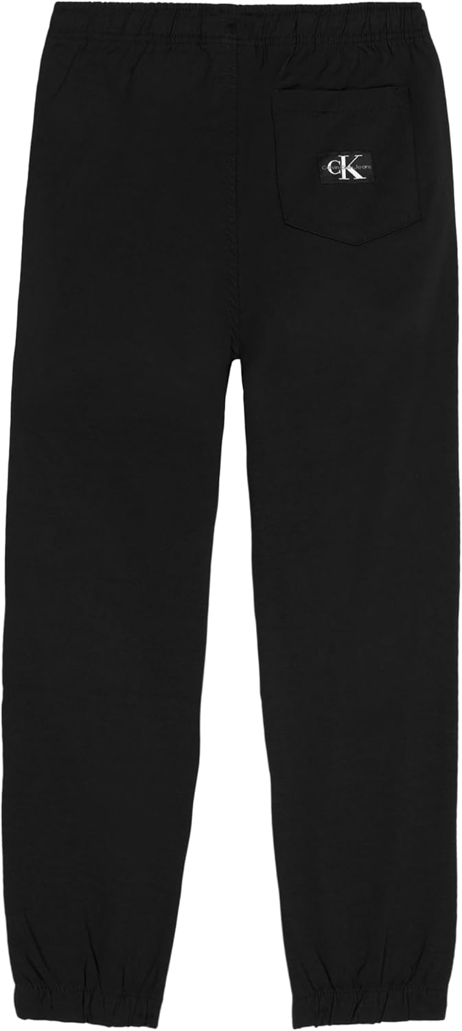 Calvin Klein Boys' Pull-On Tech Stretch Twill Jogger, Drawstring Closure