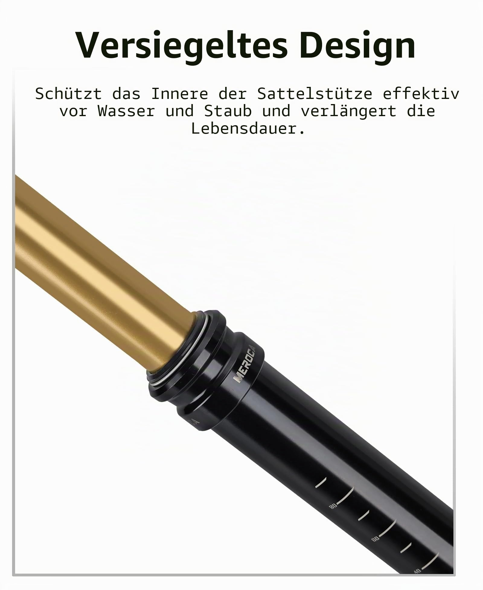 Teleskop-Fahrrad-Sattelstütze 27,2mm/30,9mm/31,6mm – Hydraulische Sattelstütze Absenkbar, Höhenverstellbarer Dropper Post für MTB, Gravel, Rennrad, E-MTB | Belastbar bis 120 kg