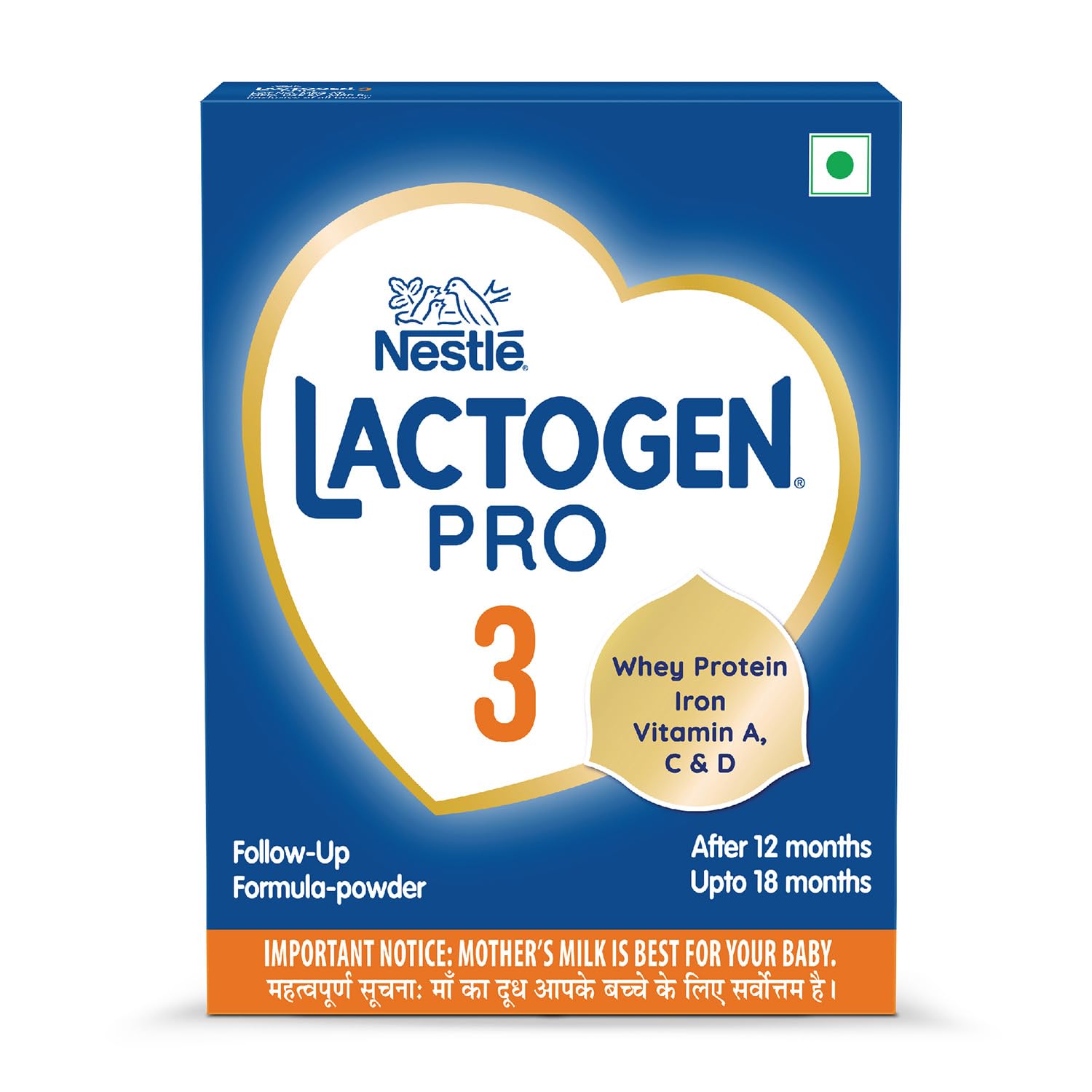 Lactogen Pro 3, Follow-Up Formula With Iron, Whey Protein And Vitamins, After 12 Months Up To 18 Months, Bag-In-Box Pack, 400g.