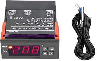 MH1210F Digital Temperature Control Controller Thermostat AC 110V -58~194℉Fahrenheit Relay with Sensor for Printer,Freezer,Fridge