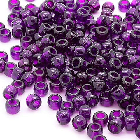 Beads Unlimited Pony Beads, Dark Purple, 6x8mm Cover
